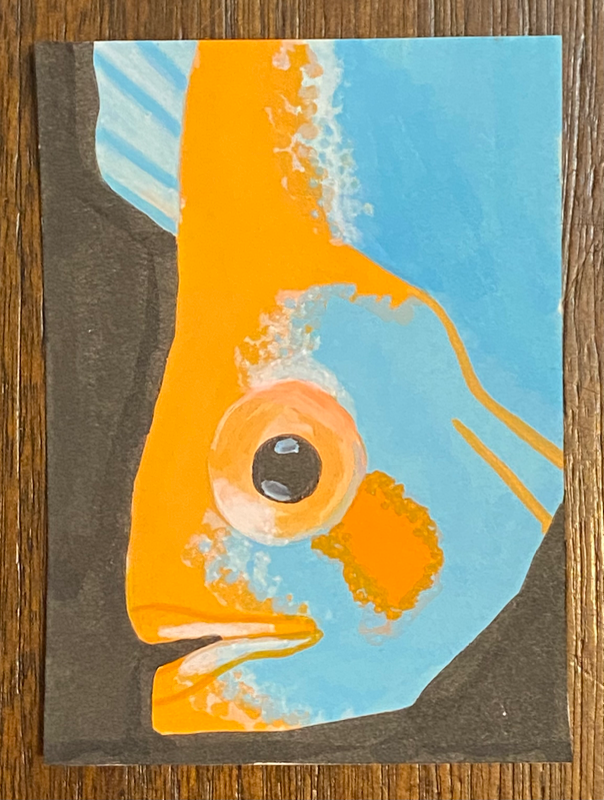 ACEO “Fih #1” 1/2 by Isabela Flores aceo art card