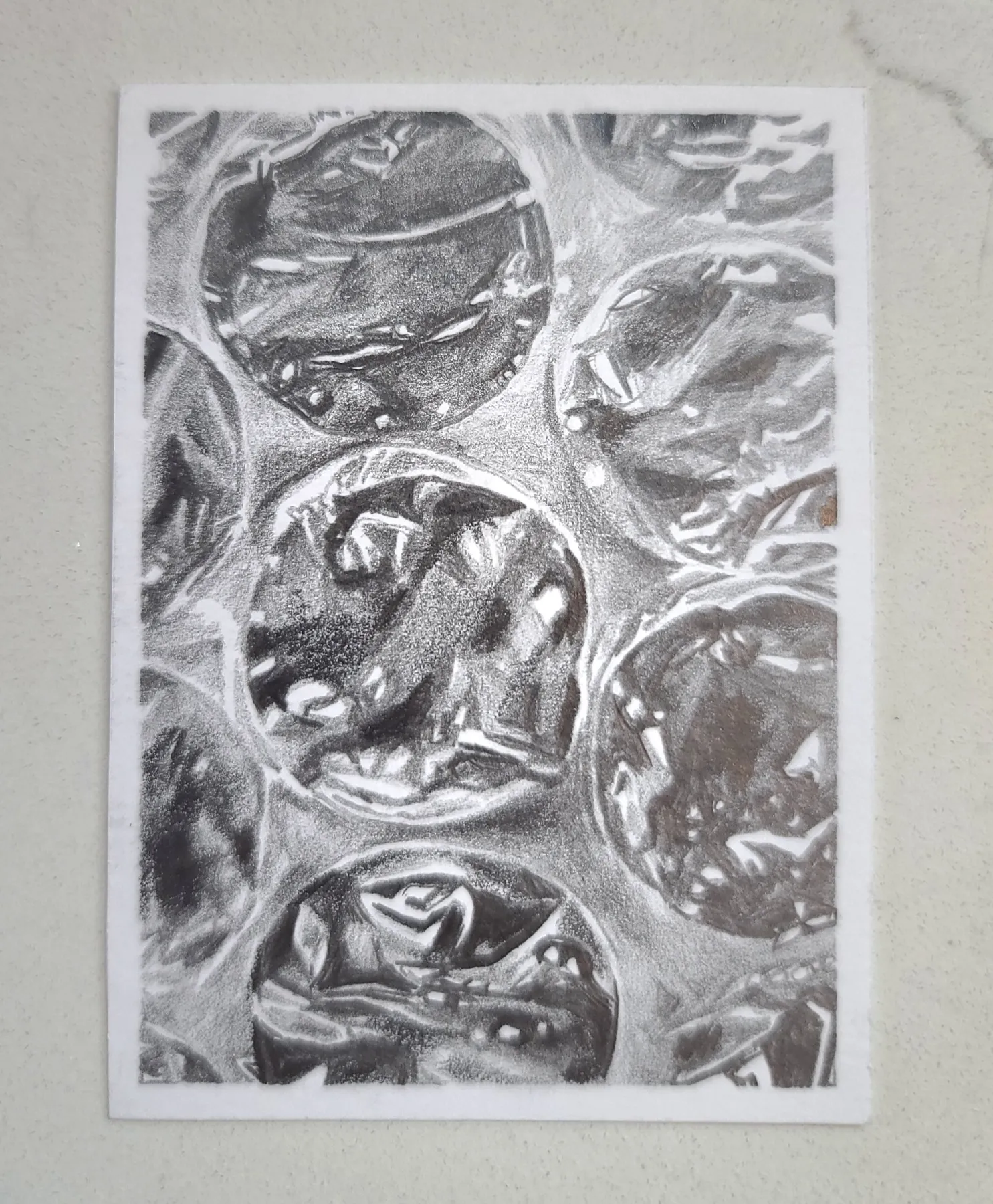 Bubble Wrap Study #2 aceo art card