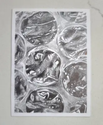 Bubble Wrap Study #2 aceo art card thumbnail 1