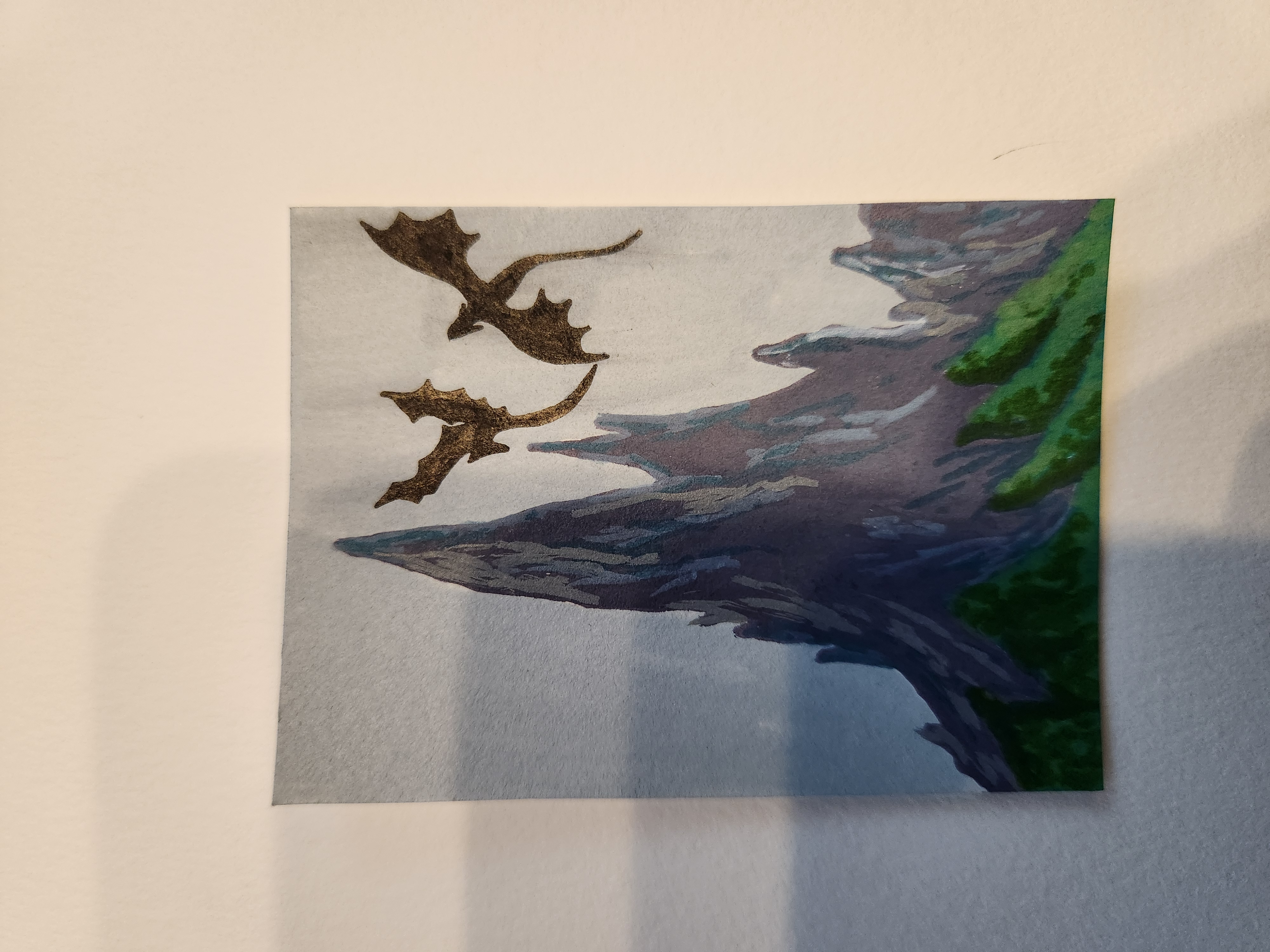 Dragon Mountain aceo art card