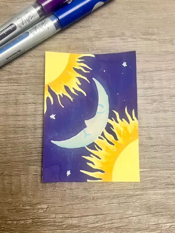 90s Celestial #2 aceo art card