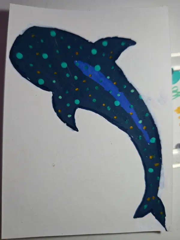 Whale shark aceo art card
