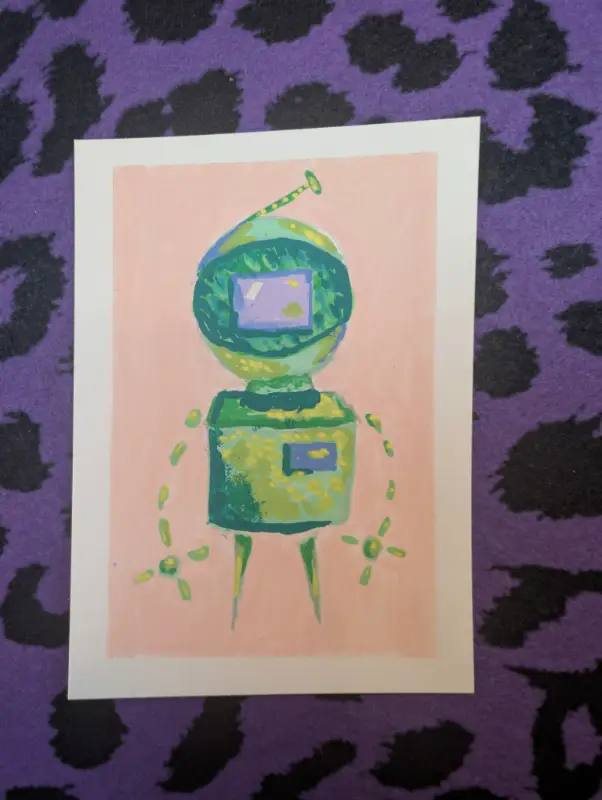 Spud | Doodle-bots | A Bit of Terrific aceo art card