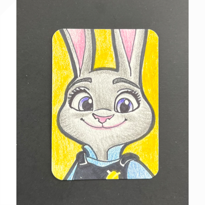 Judy Hopps aceo art card thumbnail 2