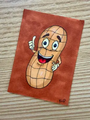 Crunchy Peanut aceo art card thumbnail 2