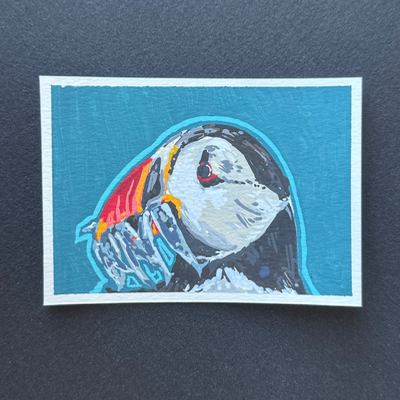 series ii: ‘world puffin day’ || card i aceo art card thumbnail 2
