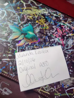 Aceo goldfish original ninthhouseoracle aceo art card thumbnail 2