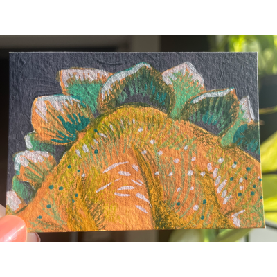 Spike - Stegosaurus ACEO by Norah Mae aceo art card thumbnail 2