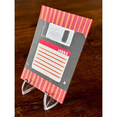 Floppy Disk, 90s Nostalgia aceo art card thumbnail 3