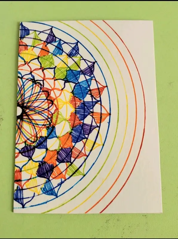 Spiro Flower 2 aceo art card