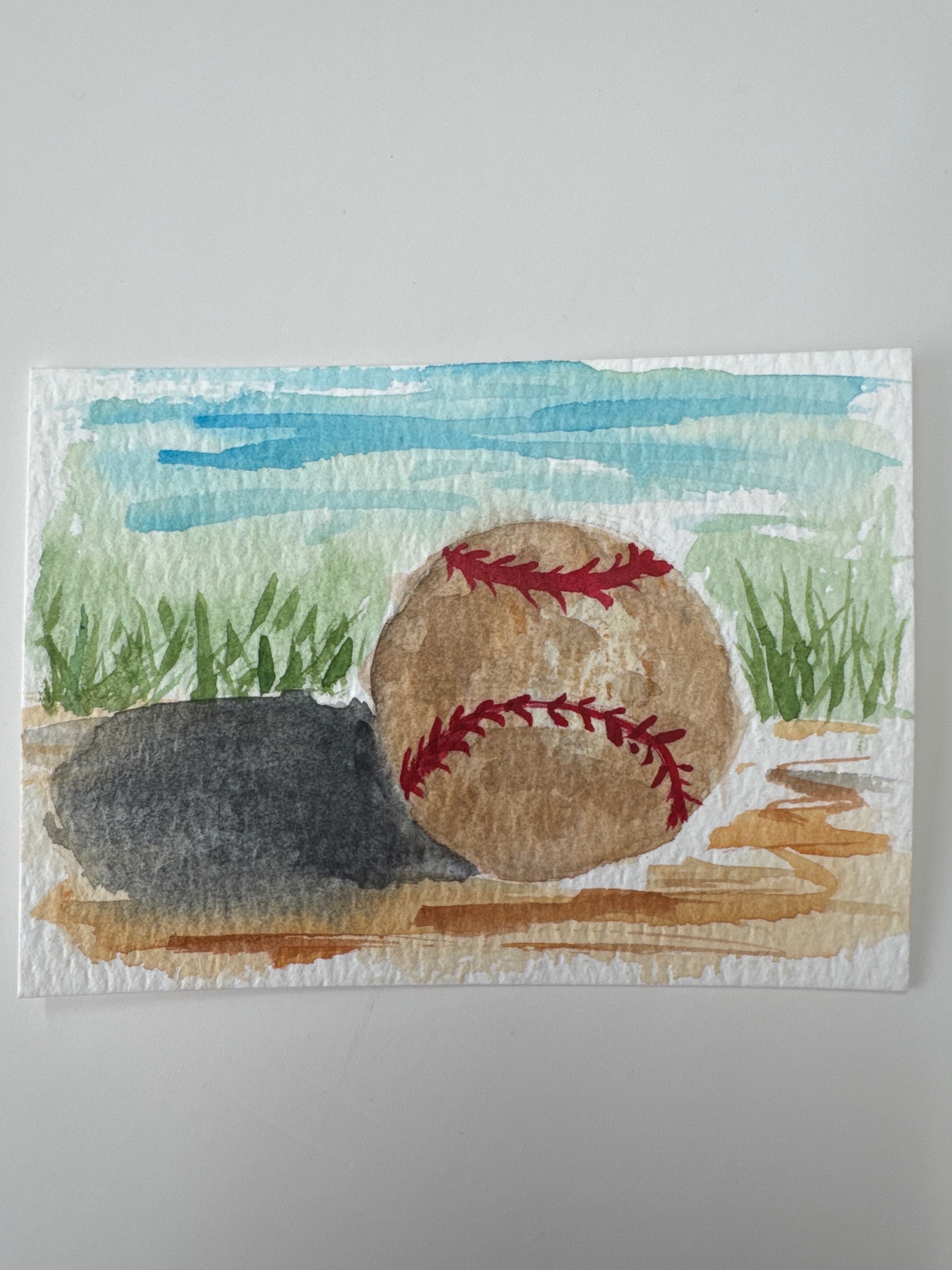 Baseball aceo art card