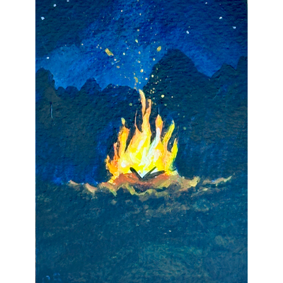 Bonfire 3 aceo art card thumbnail 2