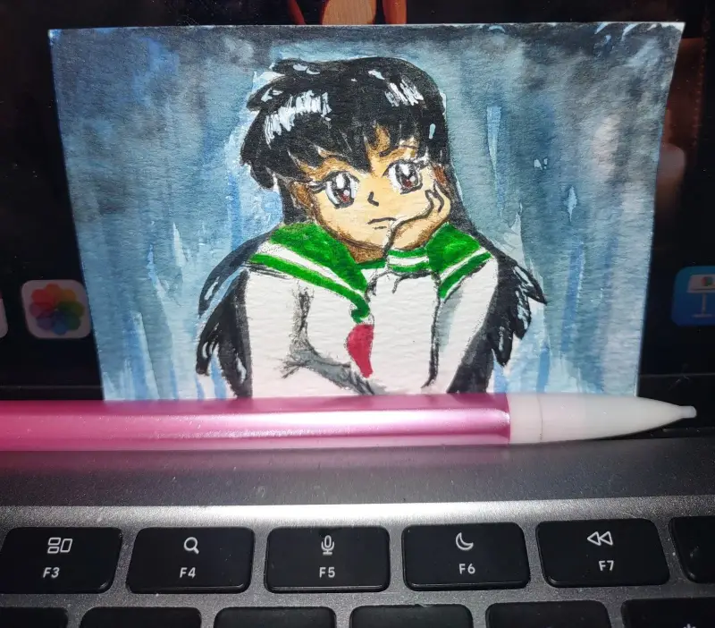 ACEO Original Art Kagome Inu Yasha Anime Cartoon Fanart aceo art card