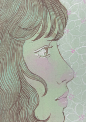 Green Girl #4 aceo art card thumbnail 1
