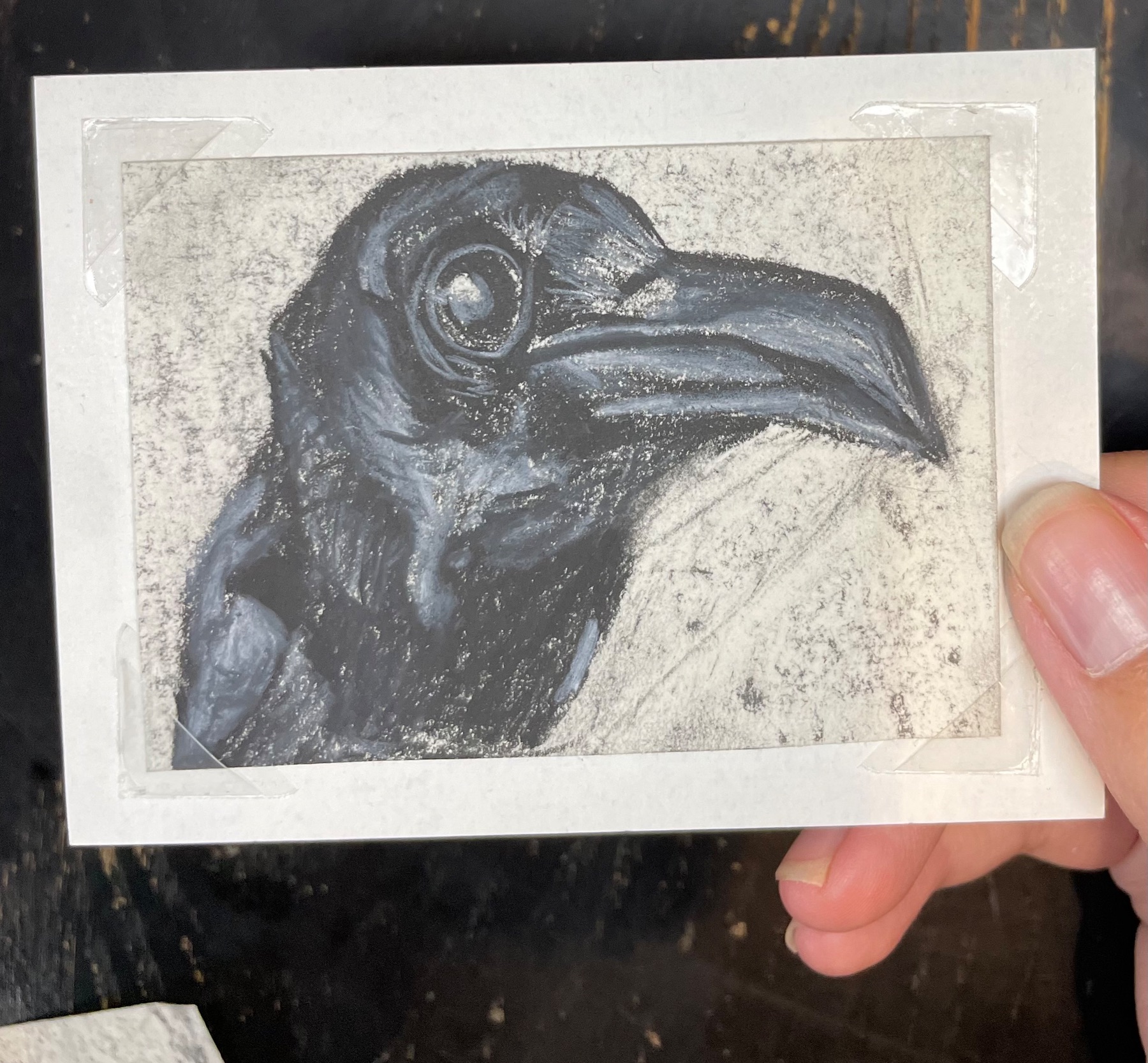 Cuter Crow aceo art card