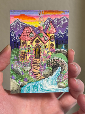 The cottage aceo art card thumbnail 2
