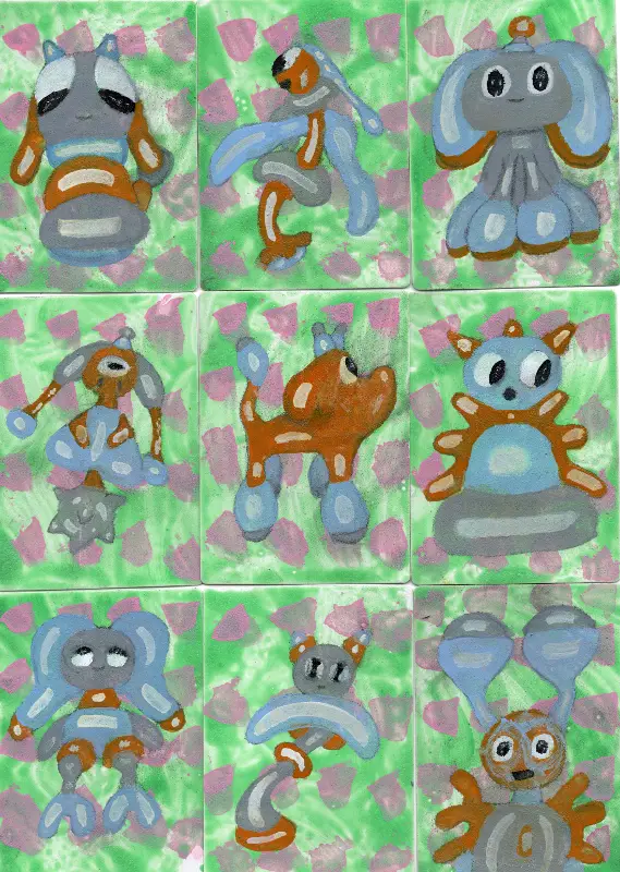 ACEOs 190-198 aceo art card