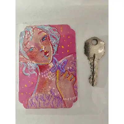 Delicate Butterfly aceo art card thumbnail 2