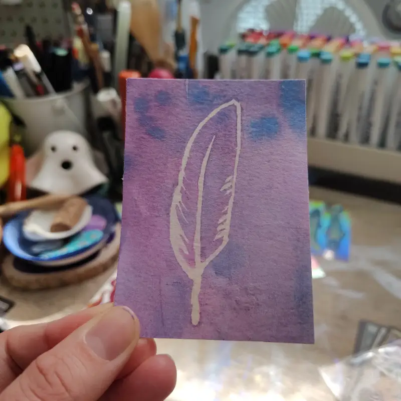 dream feather aceo art card