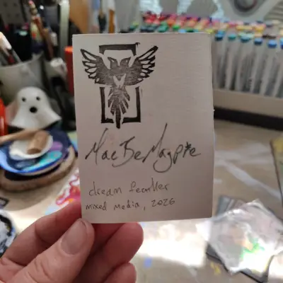 dream feather aceo art card thumbnail 2