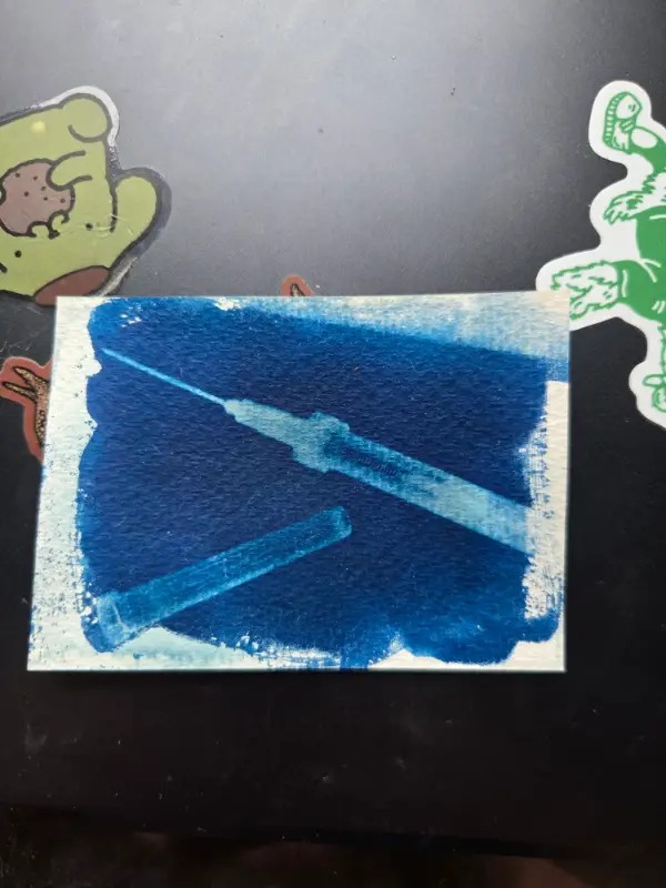 Testosterone Needle aceo art card