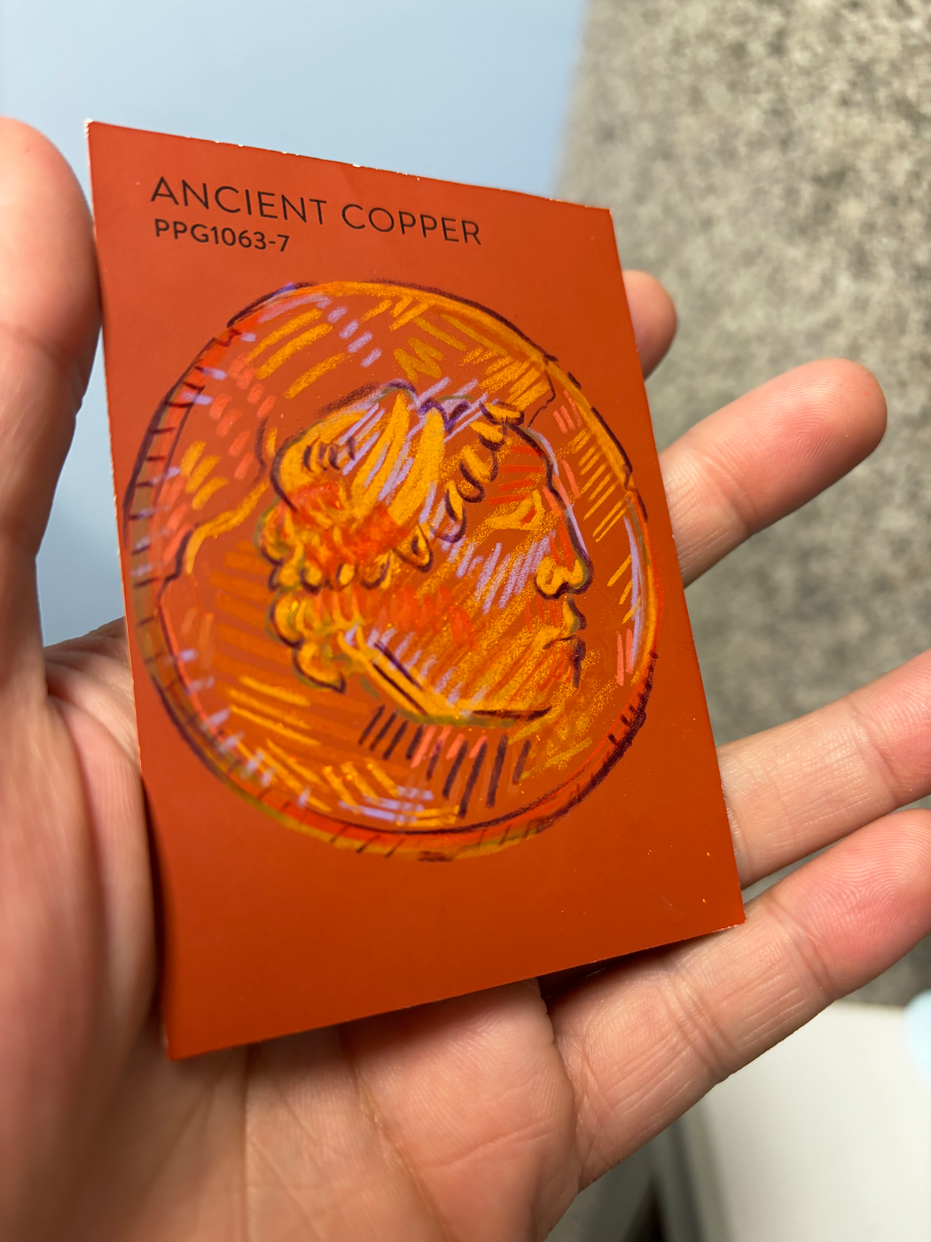 Ancient Copper aceo art card