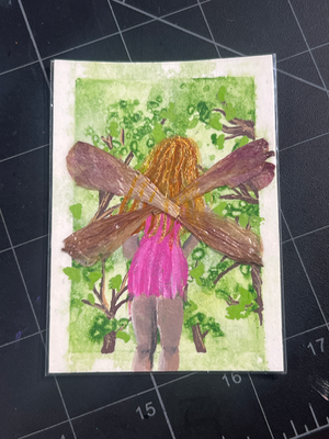 Flower Petal Fairy 2 aceo art card thumbnail 1