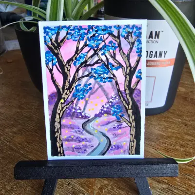 Fairy Trail aceo art card thumbnail 3