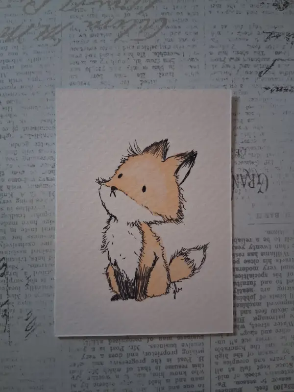 Little Fox aceo art card