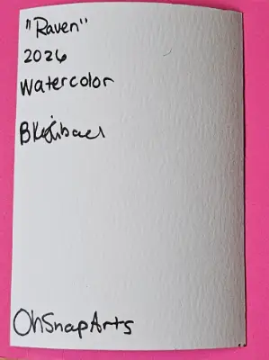 Raven aceo art card thumbnail 2