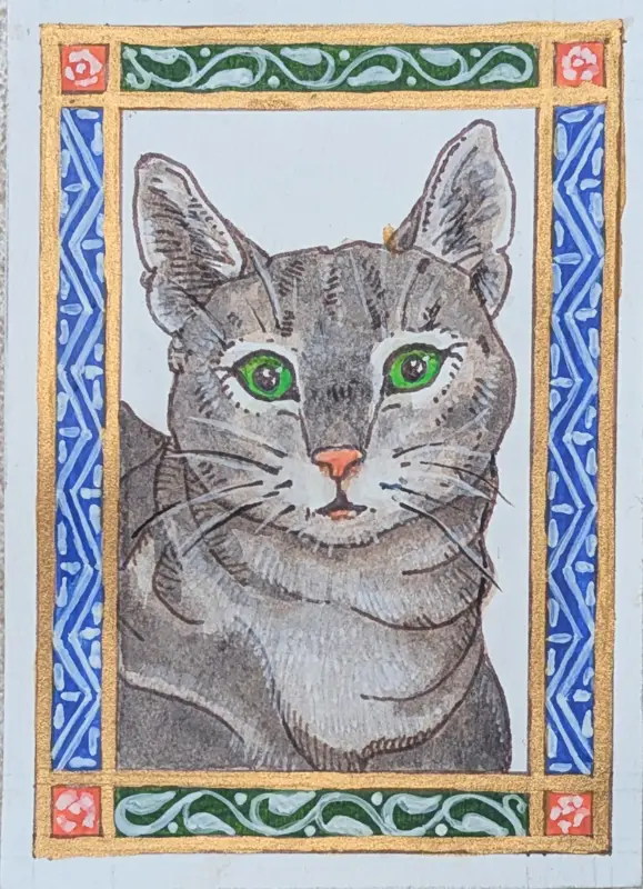 Tiny Blep aceo art card
