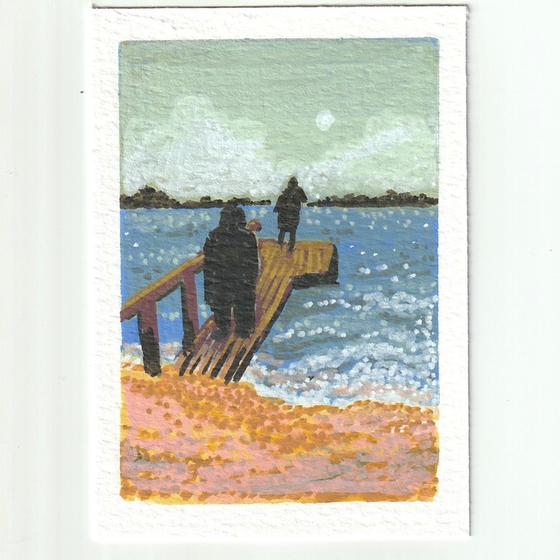 Lakeshore aceo art card