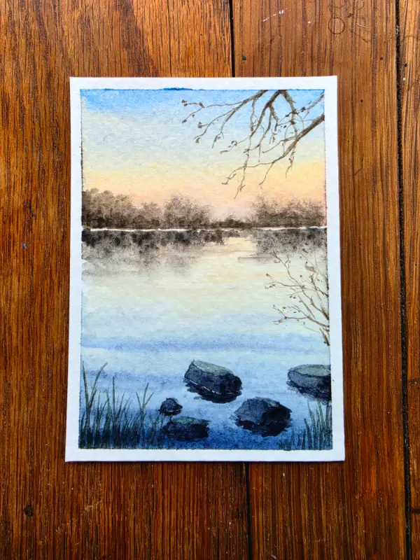 Tranquility aceo art card