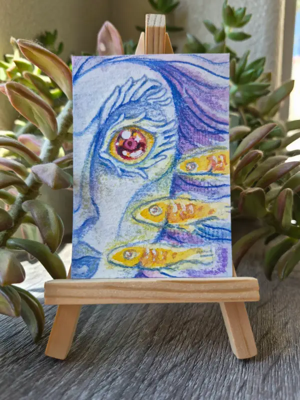 "Giant Sea" aceo art card