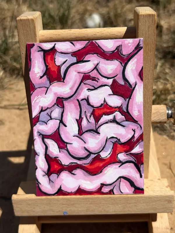 ACEO Original "Intestines" aceo art card