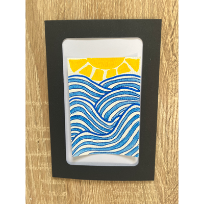 Waves aceo art card thumbnail 2