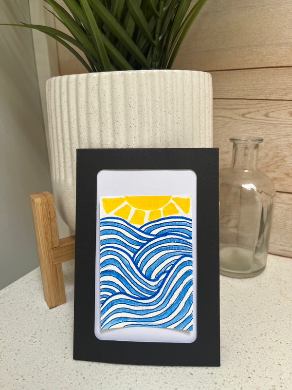 Waves aceo art card