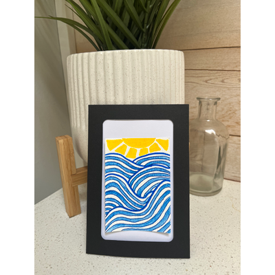 Waves aceo art card thumbnail 1