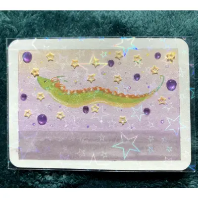 Plum Bubbles aceo art card thumbnail 4