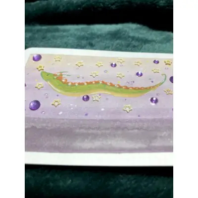 Plum Bubbles aceo art card thumbnail 2