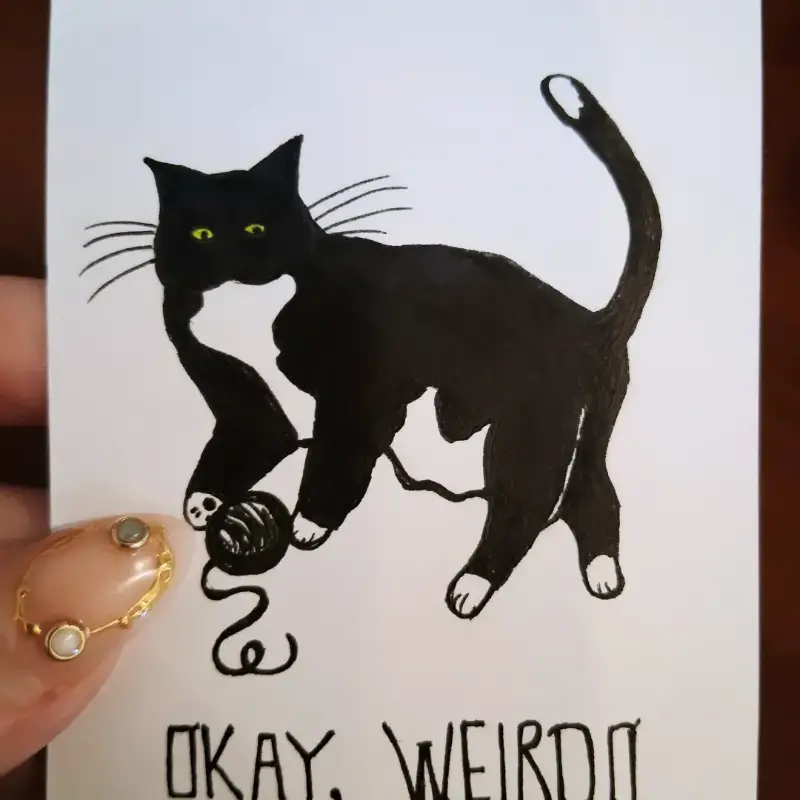 Okay, Weirdo aceo art card