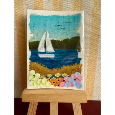 Smooth Sailing aceo art card thumbnail 1