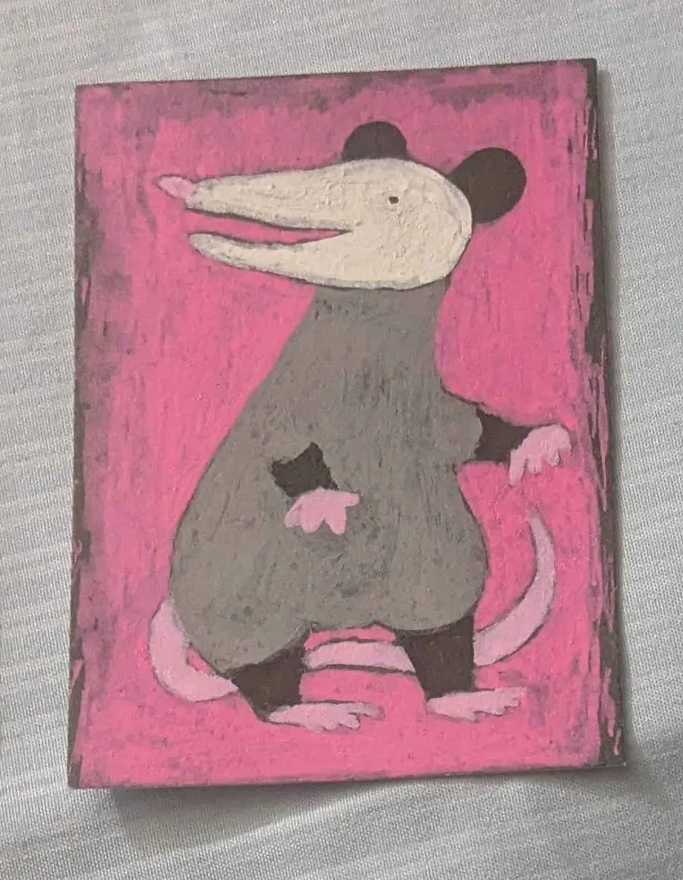 Opossum aceo art card