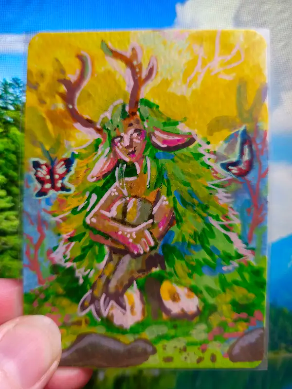 Grassy Satry aceo art card