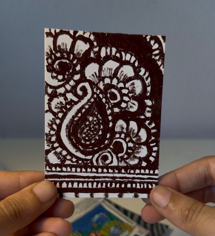 Henna Mehendi Design ACEO aceo art card