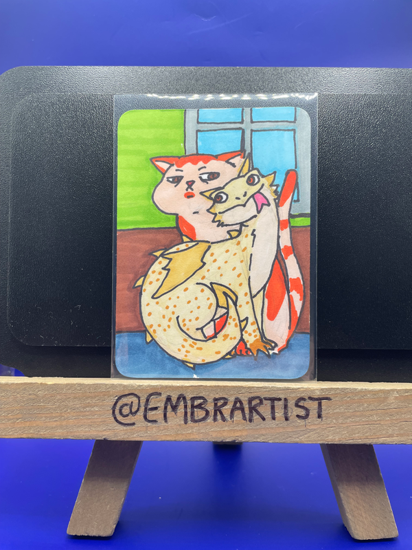 Bestest of Friends aceo art card
