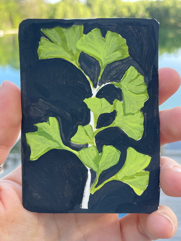 Ginkgo aceo art card