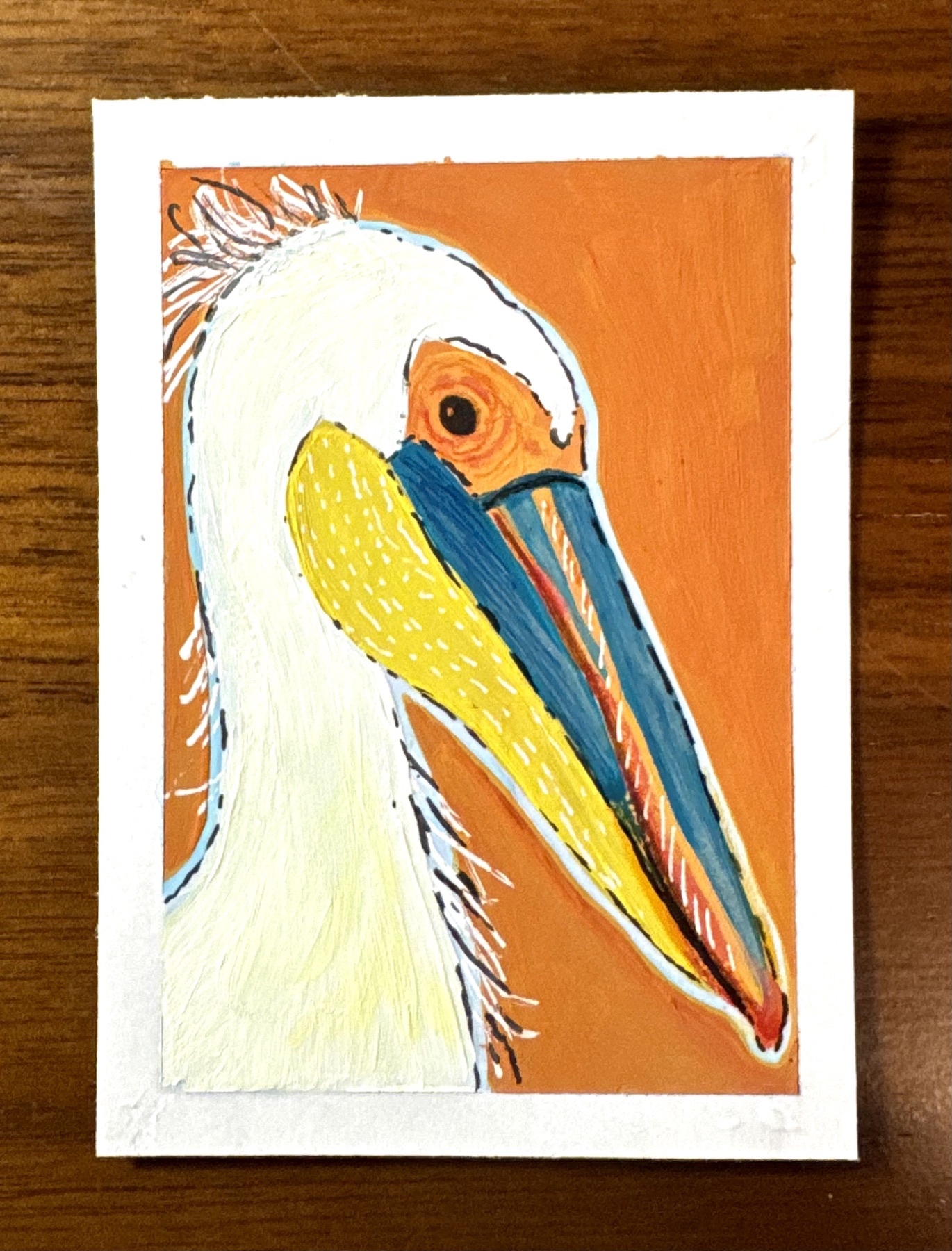 Pelican aceo art card