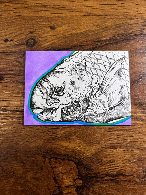 Uhu aceo art card