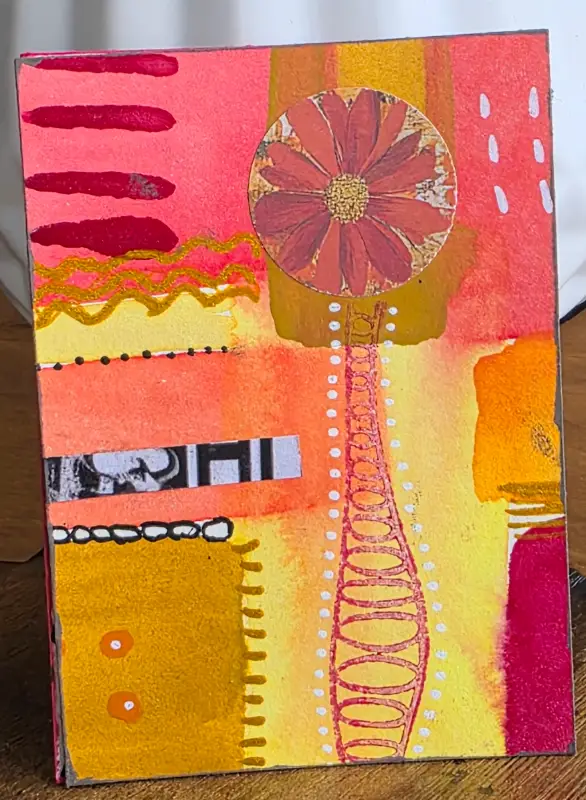 Sunflower Signal aceo art card